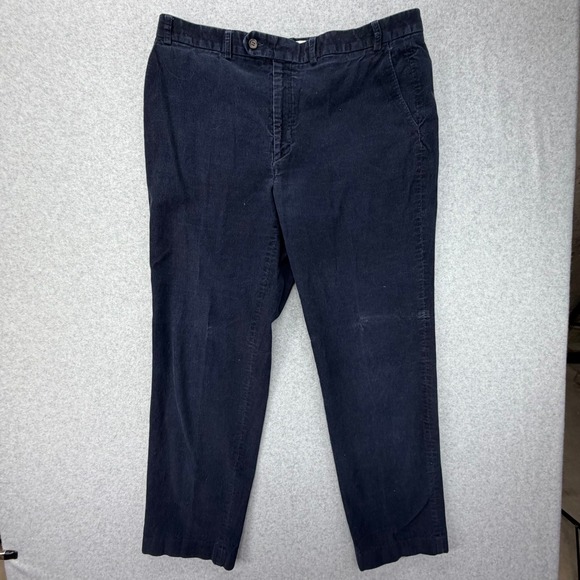 Lauren Ralph Lauren Other - Lauren Ralph‎ Lauren Mens Navy Blue Corduroy Straight Leg Pants 37x30 Classic
